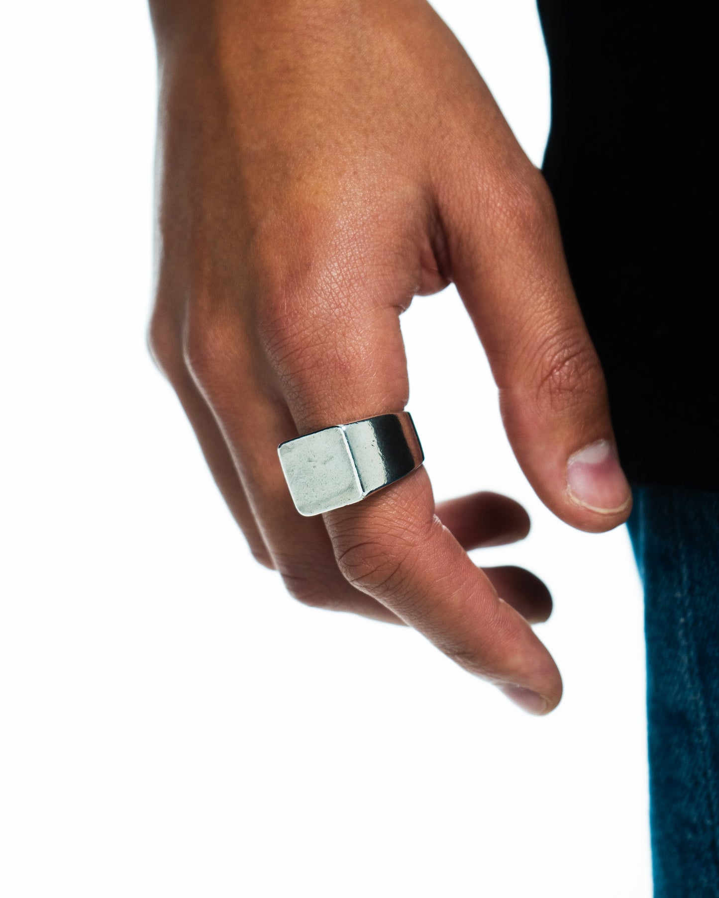 TwoJeys Squared Ring Silver