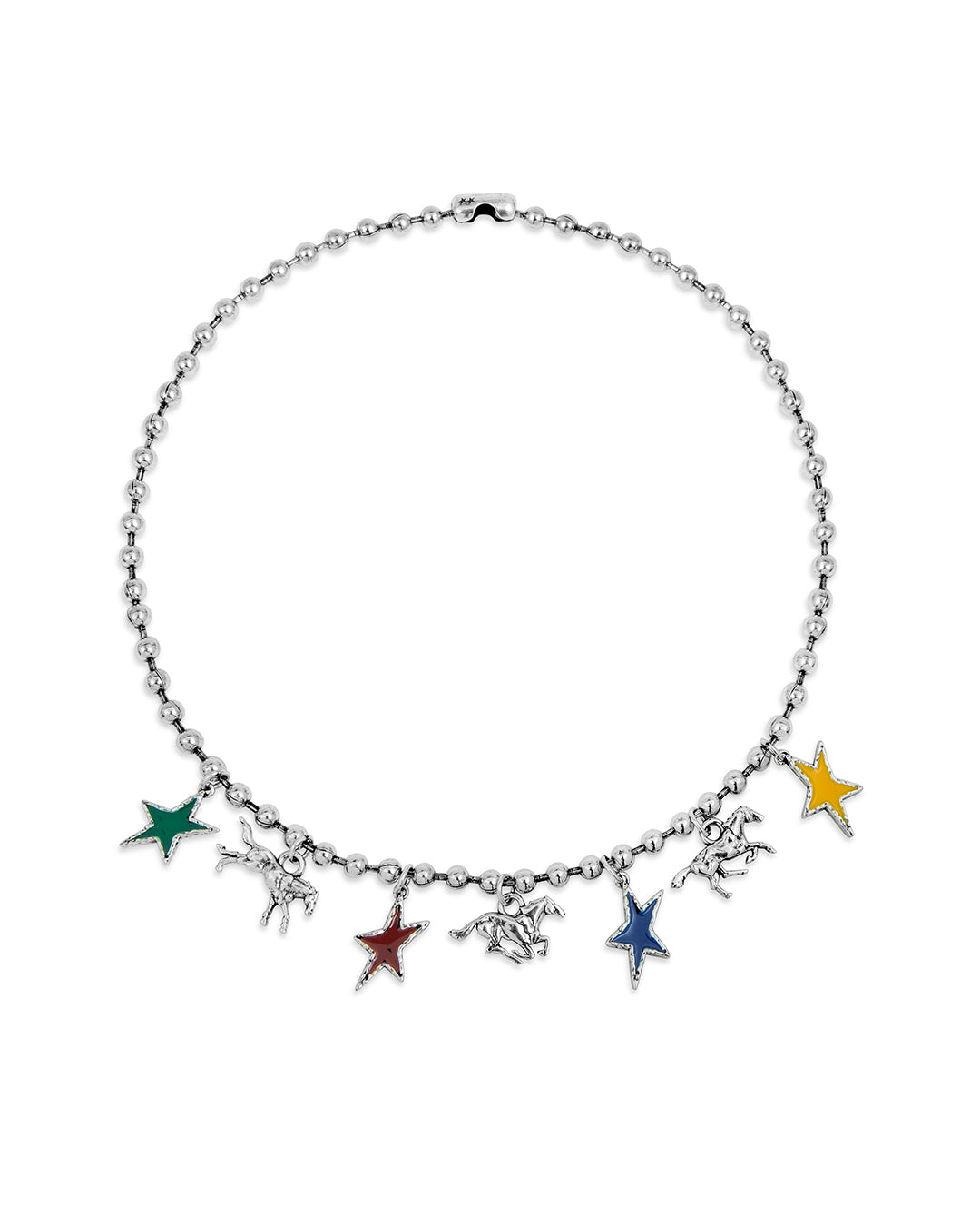 TwoJeys Necklace Horse & Stars ball