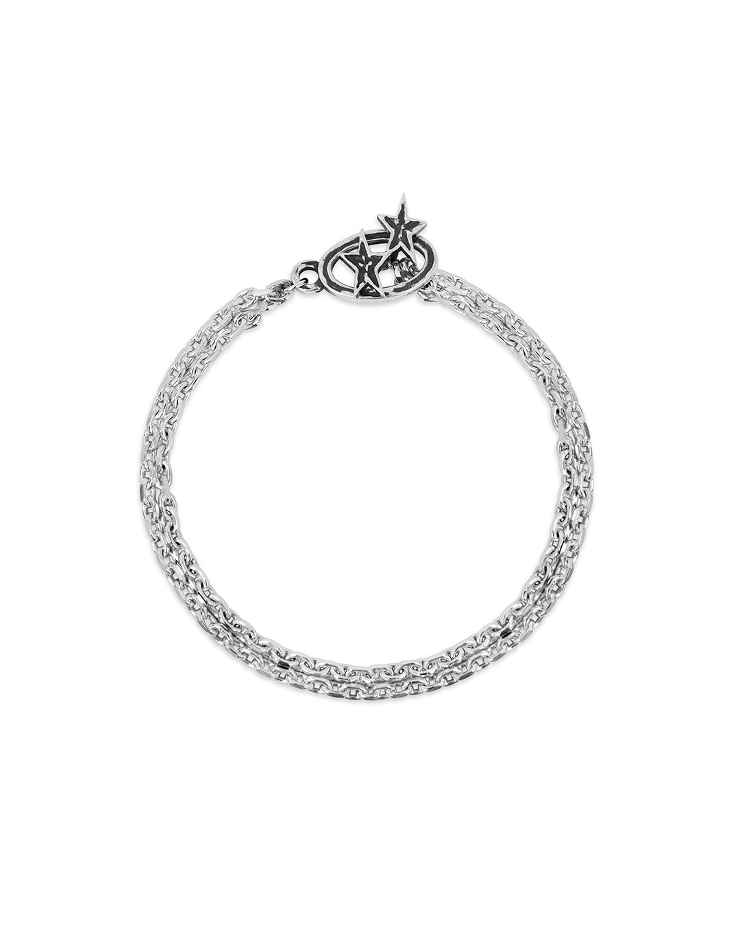 TwoJeys Icon Double Chain Bracelet Silver