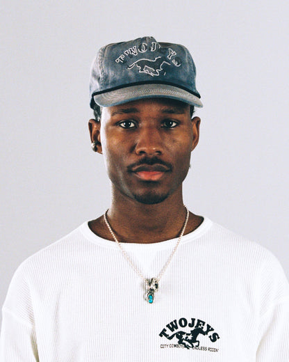 TwoJeys Sunfaded Blue Cap — Black