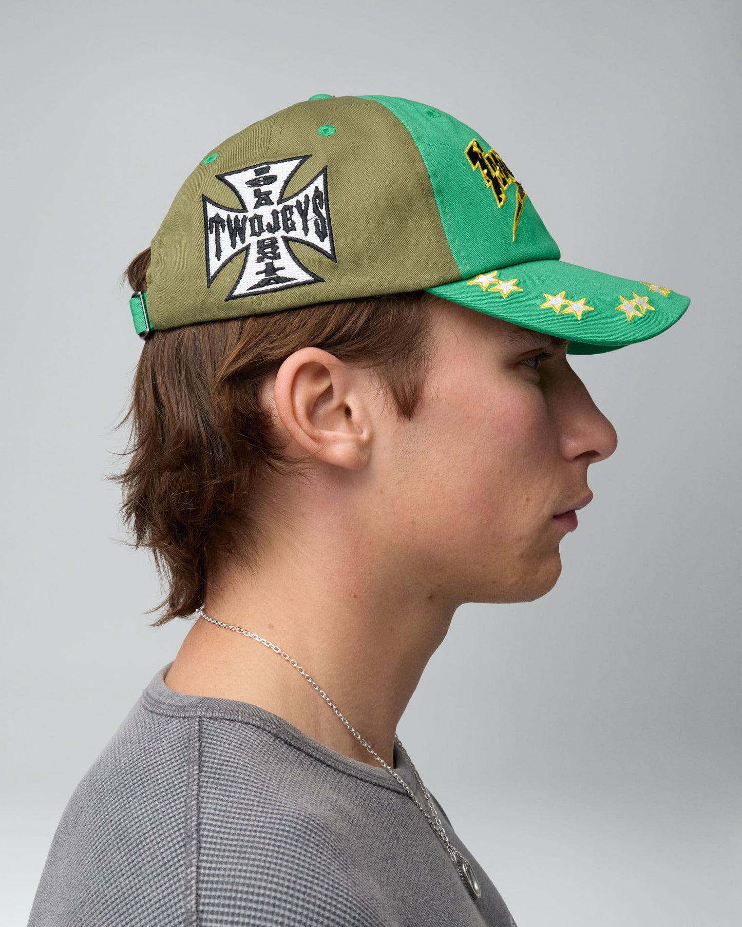 TwoJeys Embroidered Green Dad Cap