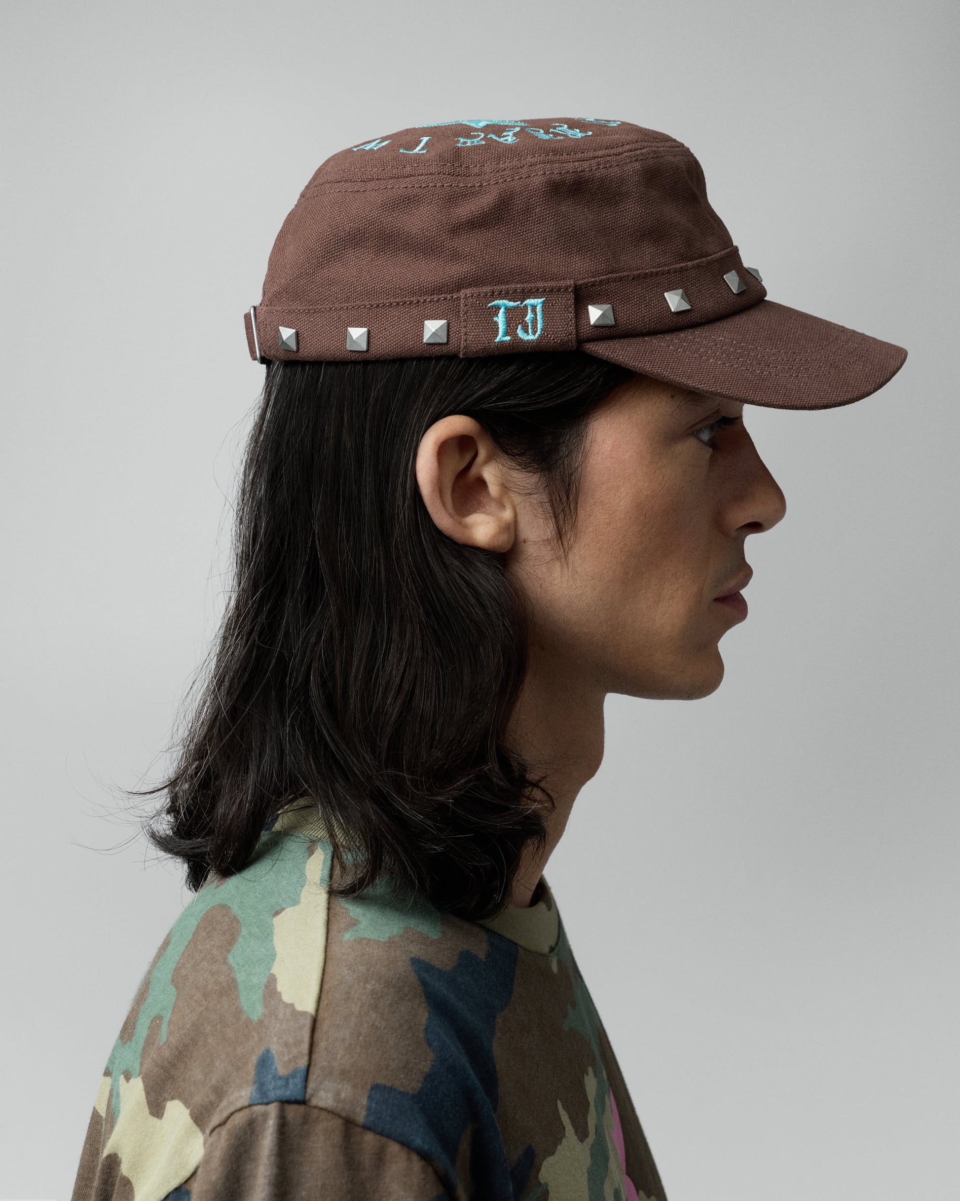 TwoJeys Studded Brown Guerrilla Cap