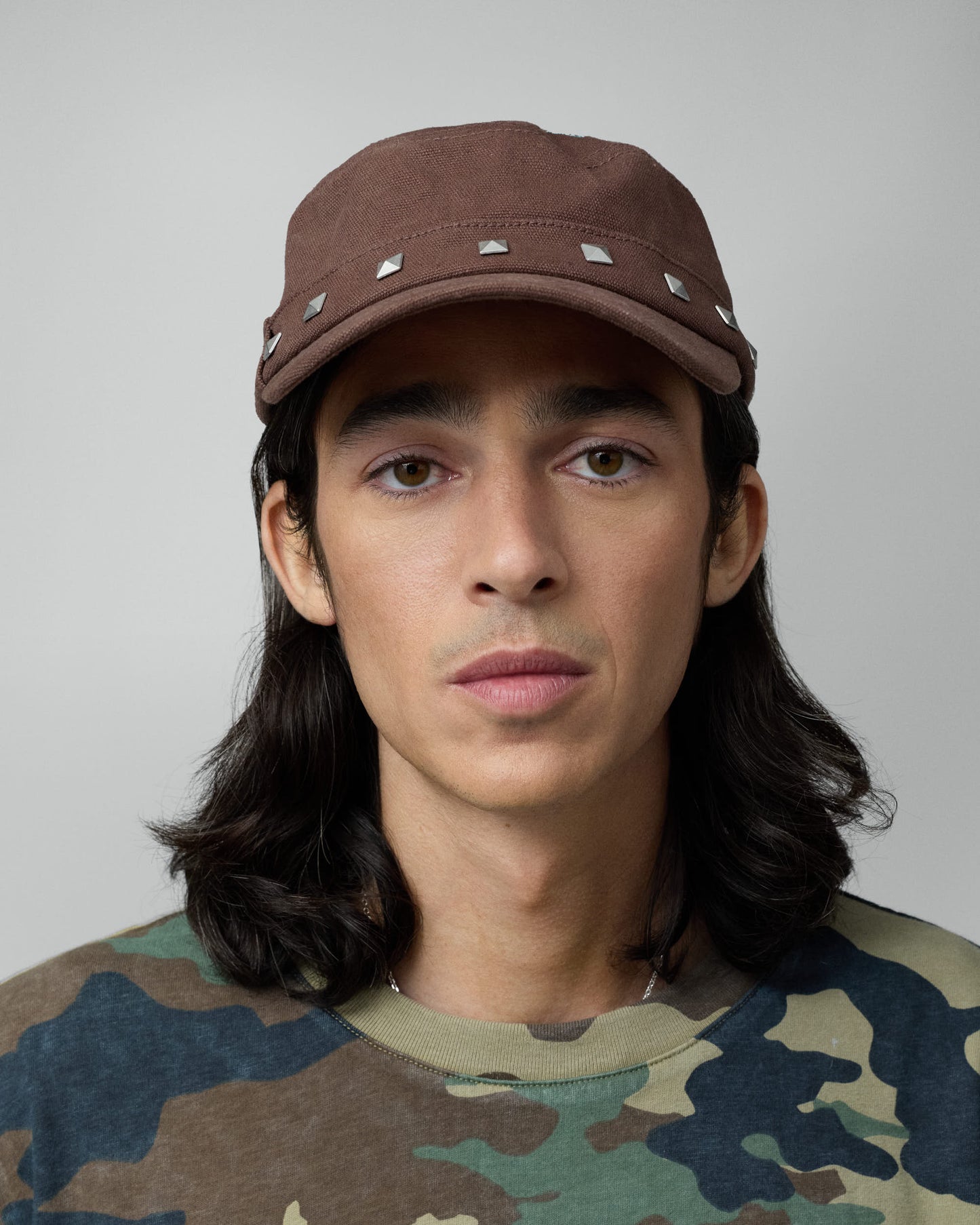 TwoJeys Studded Brown Guerrilla Cap