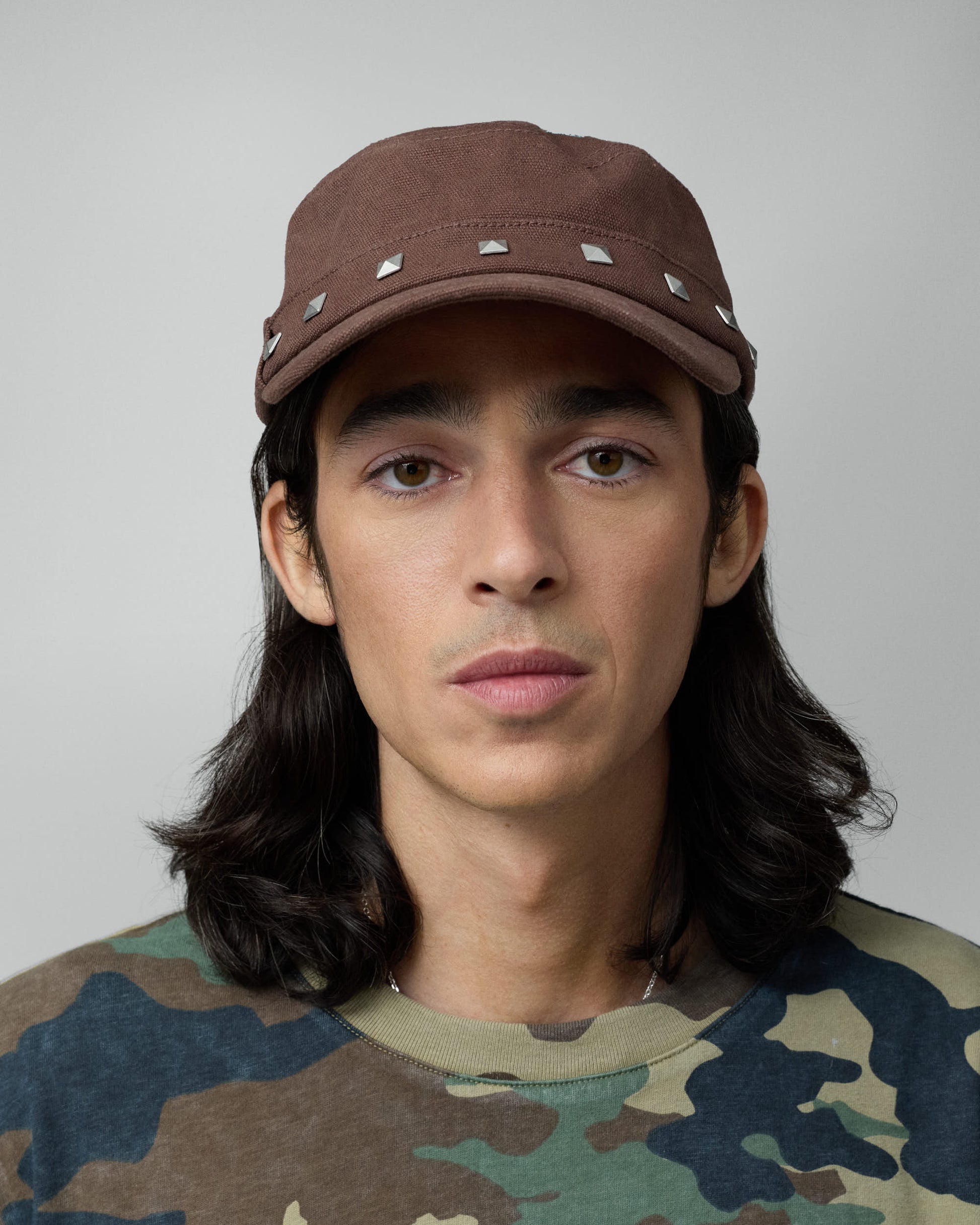 TwoJeys Studded Brown Guerrilla Cap