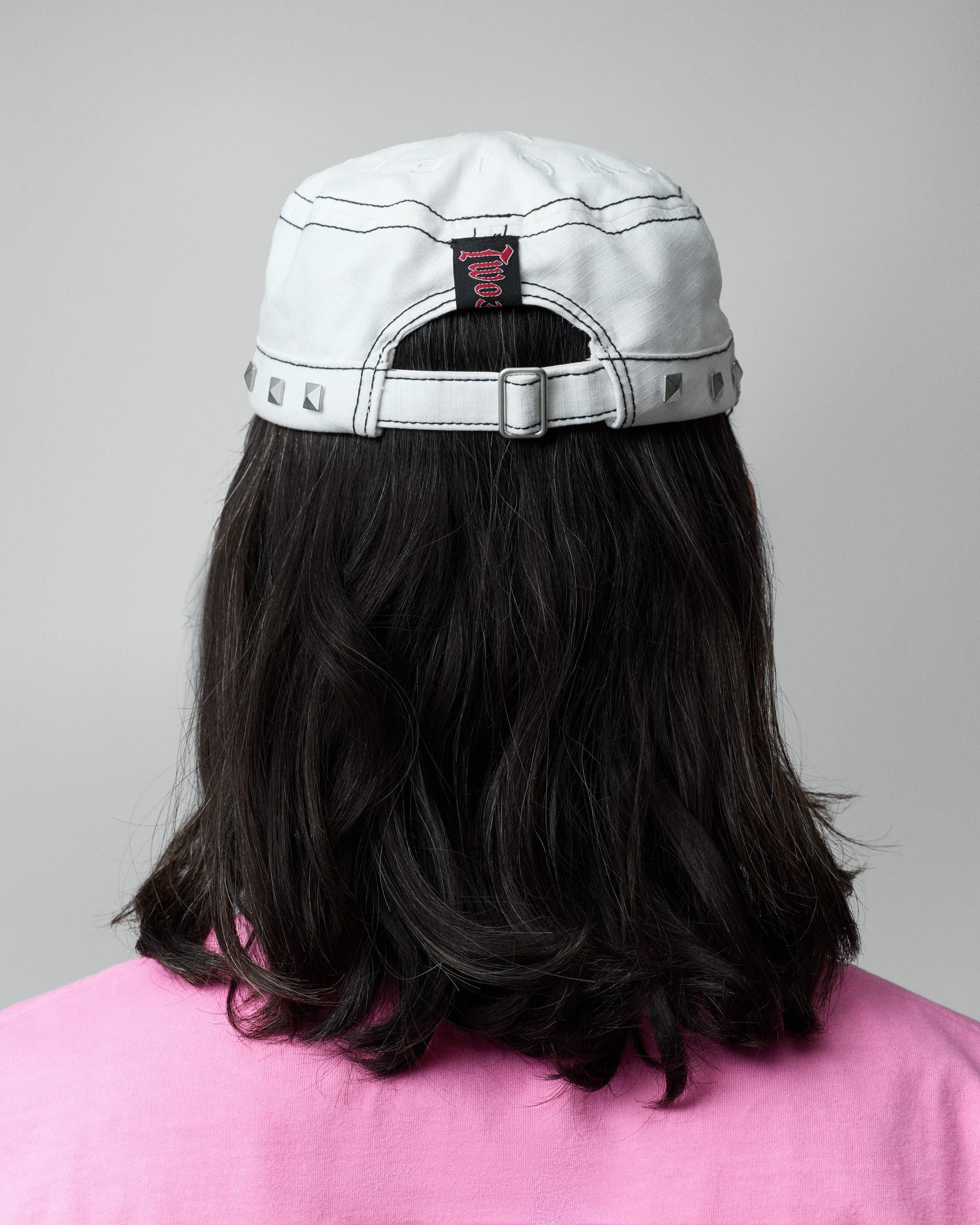 TwoJeys Studded White Guerrilla Cap