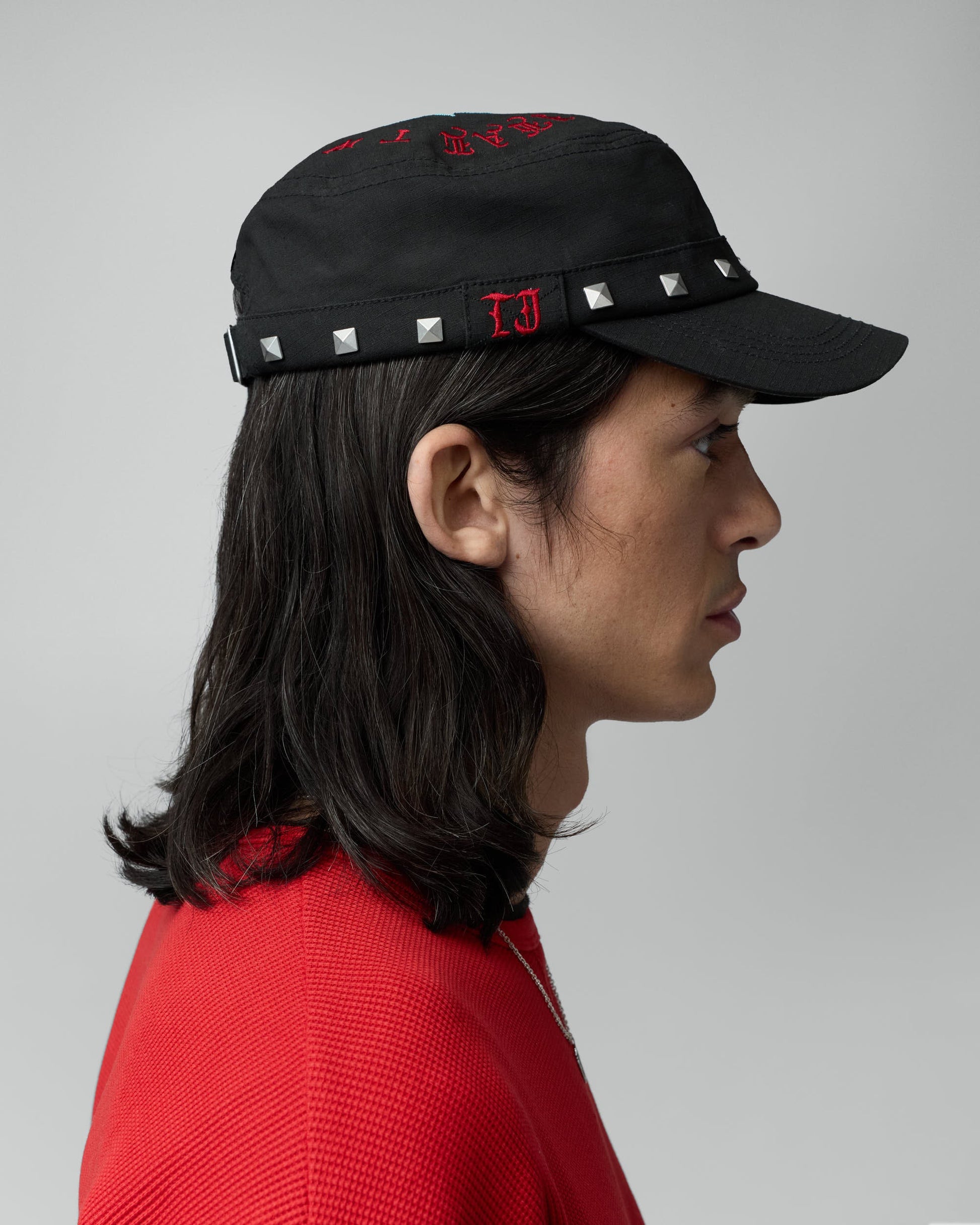 TwoJeys Studded Black Guerrilla Cap