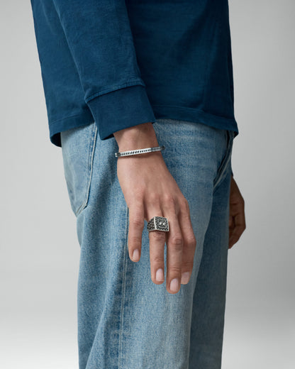 TwoJeys Family Signet Ring — Silver