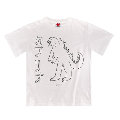 Cabrio Gozilla Tee White
