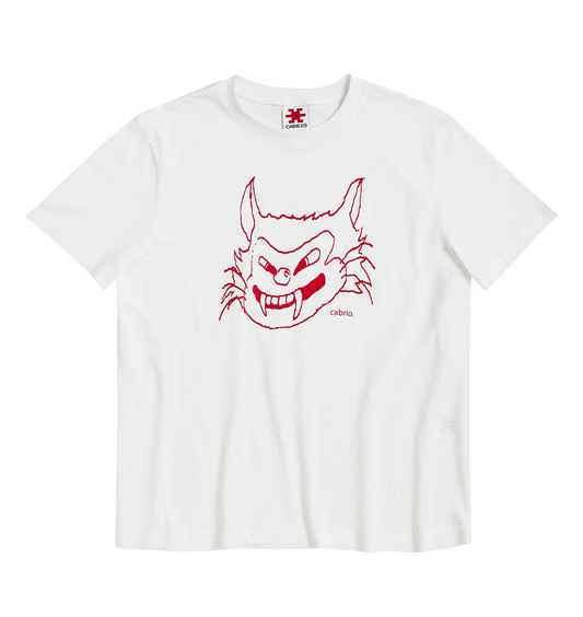 Cabrio Da Cat Tee White