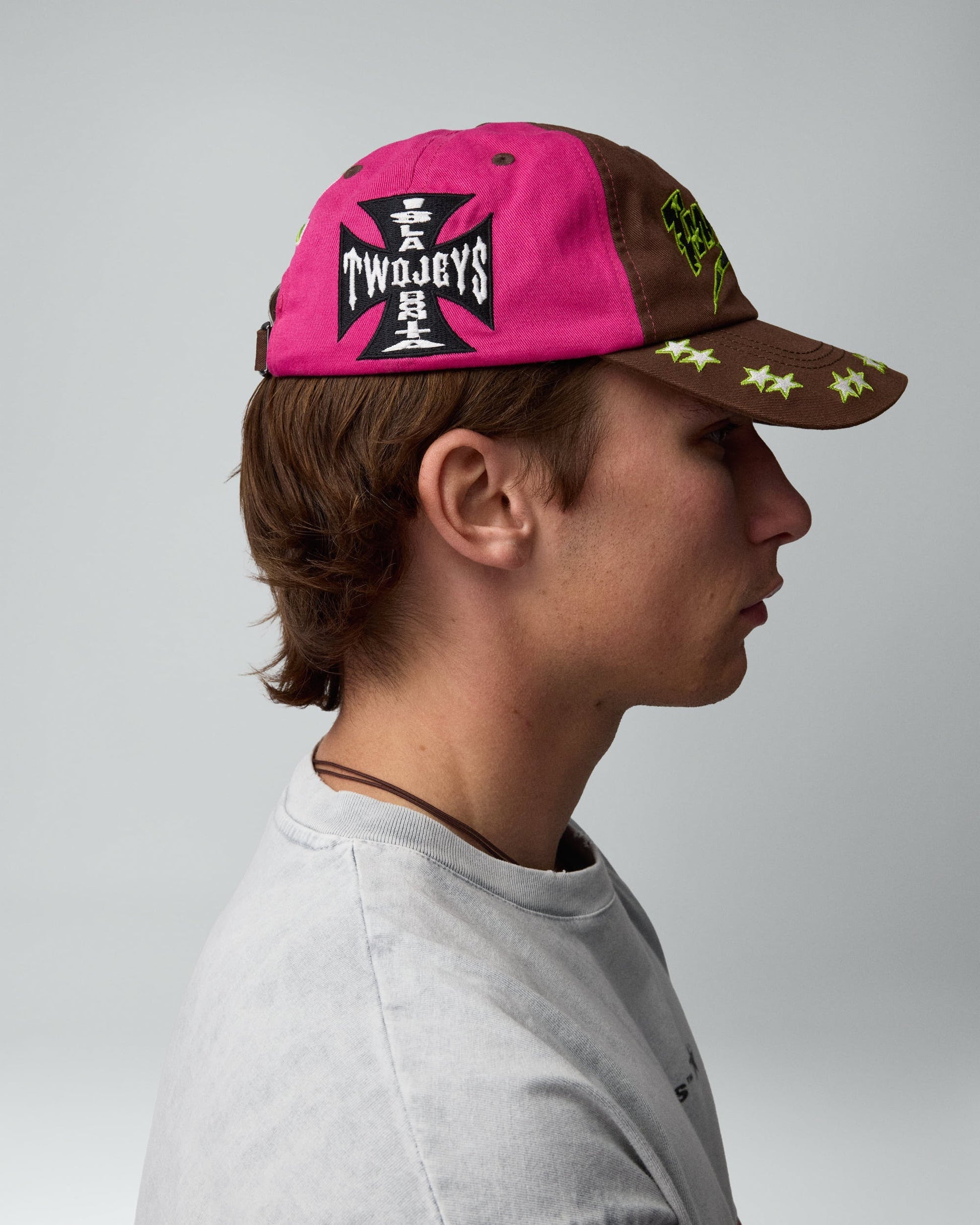 TwoJeys Embroidered Pink Dad Cap