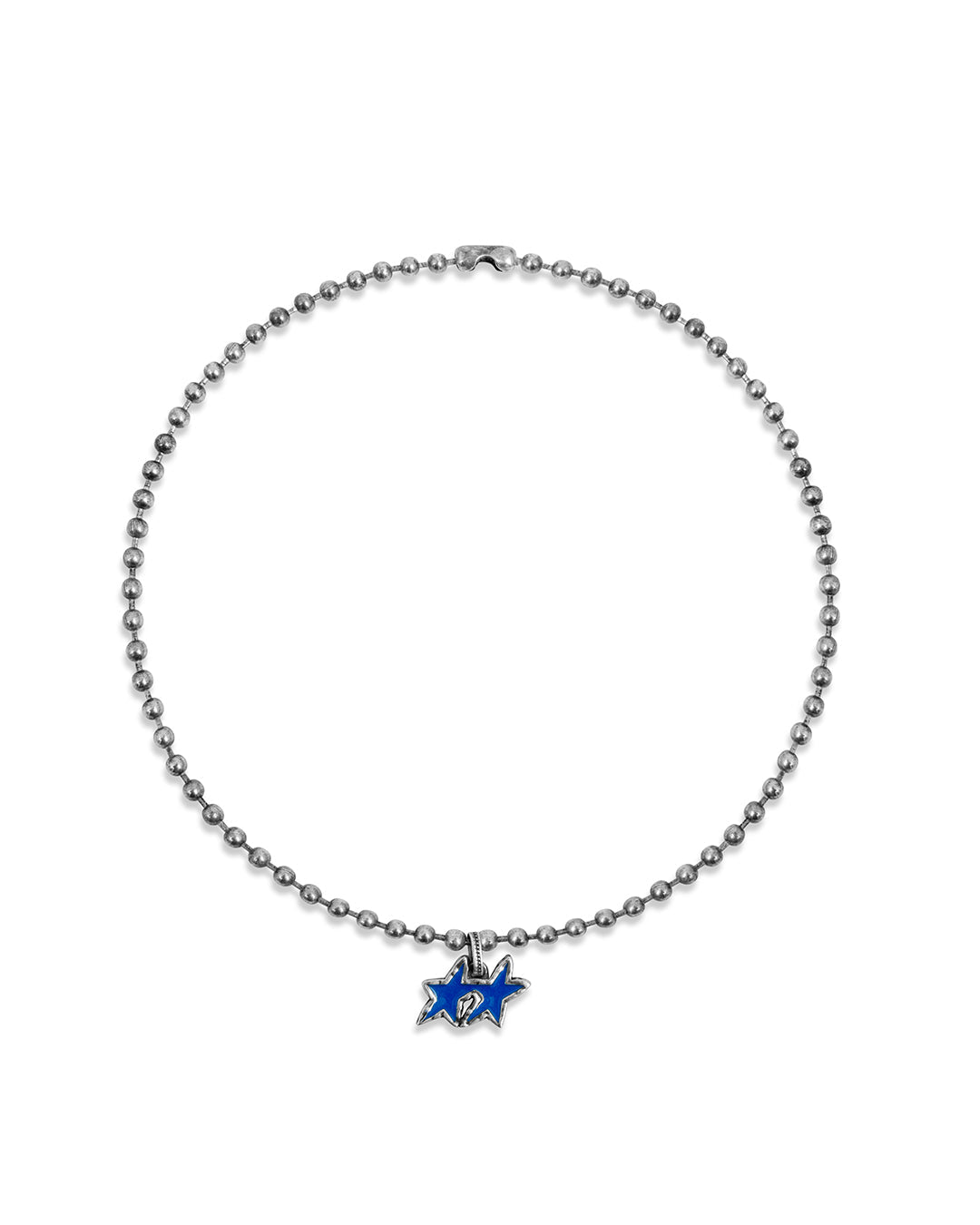 TwoJeys Blue Melted Stars Ball Necklace