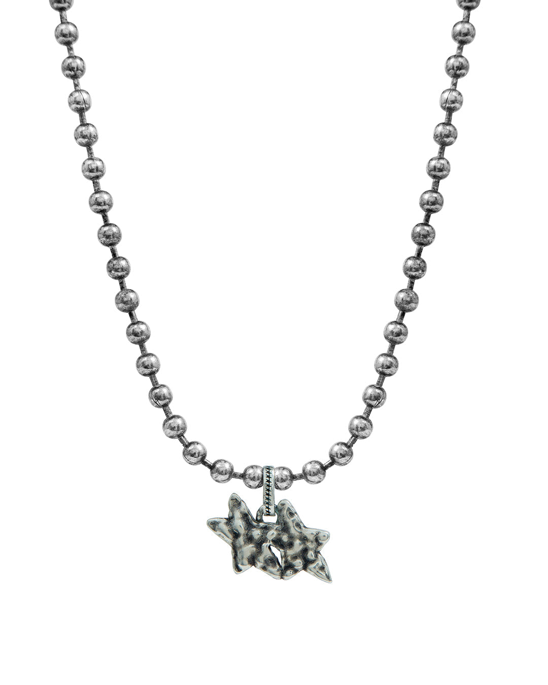 TwoJeys Red Melted Stars Ball Necklace