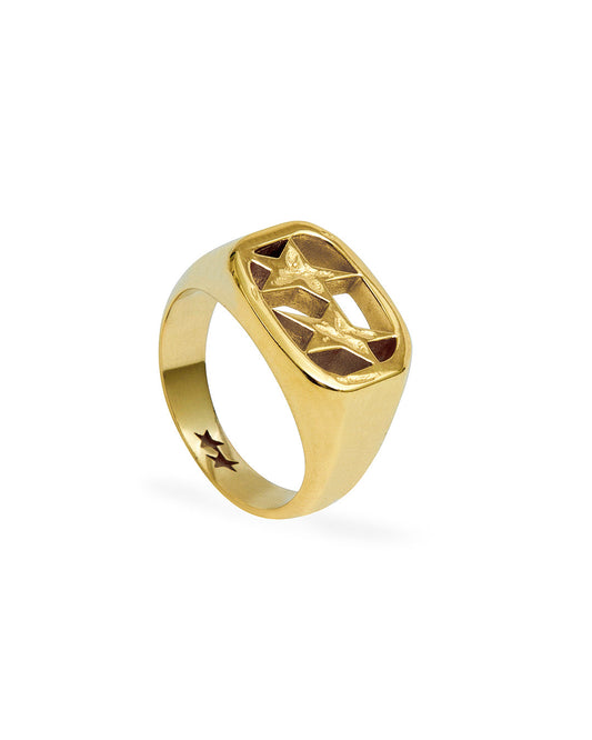 TwoJeys Framed Ring Gold