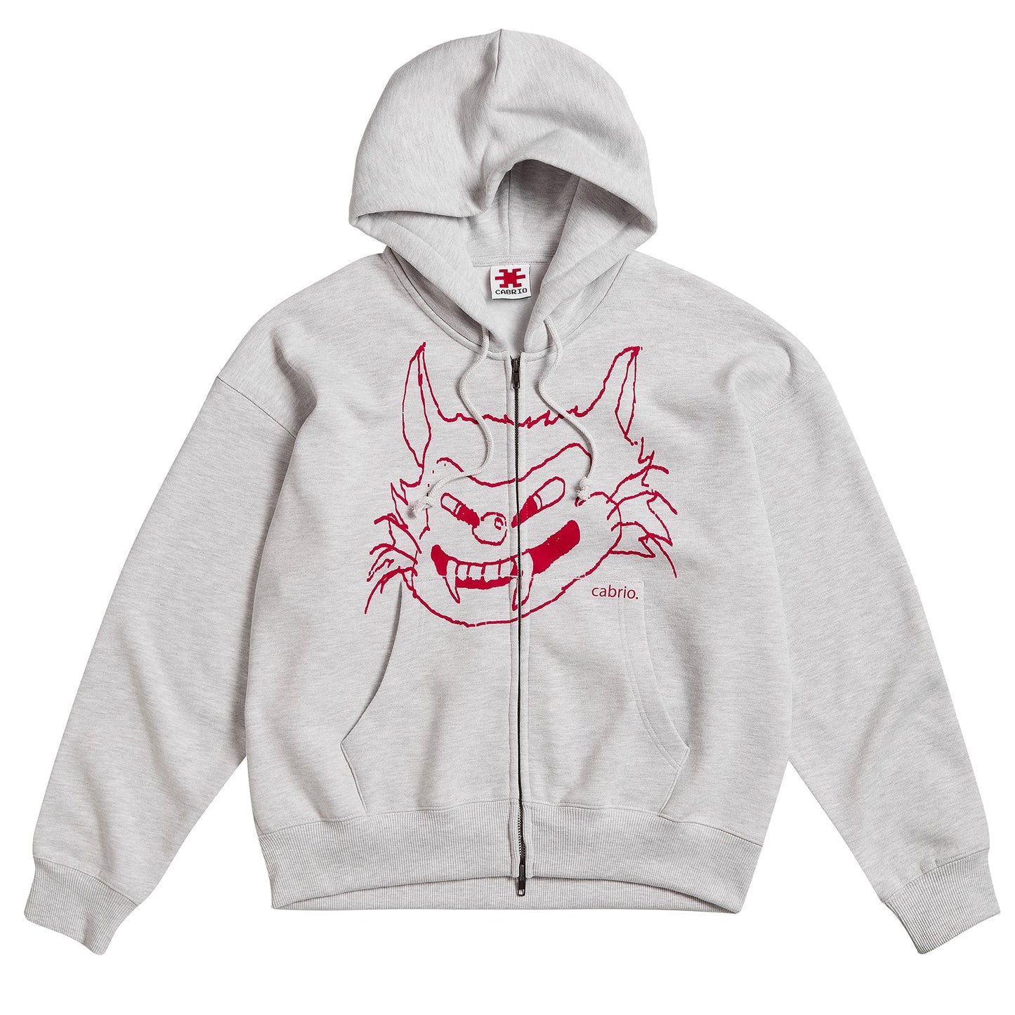 Cabrio Da Cat Zip-Up Grey Melange