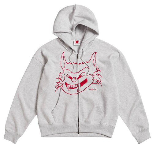 Cabrio Da Cat Zip-Up Grey Melange