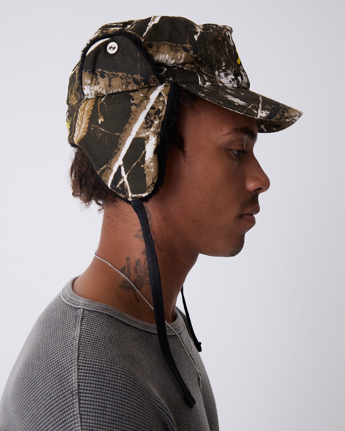 TwoJeys TJ Initials Camo Earflap