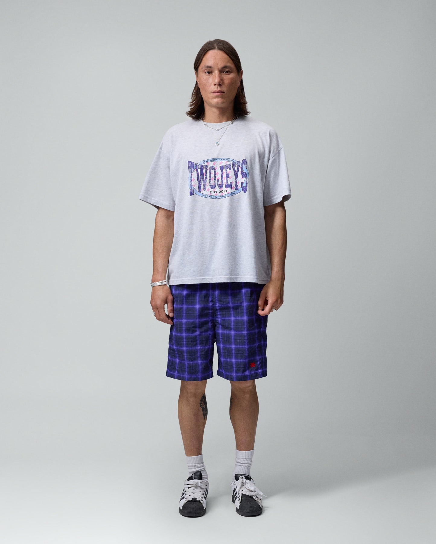 TwoJeys Worldwide Grey Melange Tee
