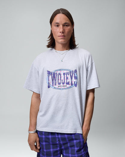 TwoJeys Worldwide Grey Melange Tee