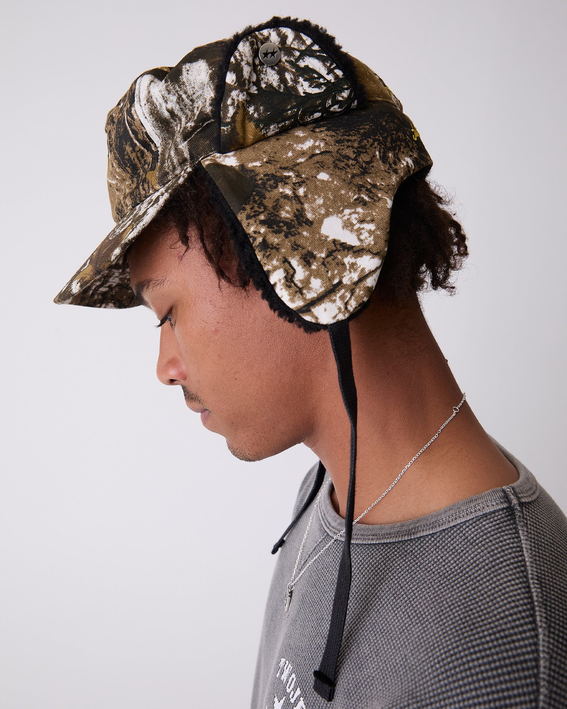 TwoJeys TJ Initials Camo Earflap