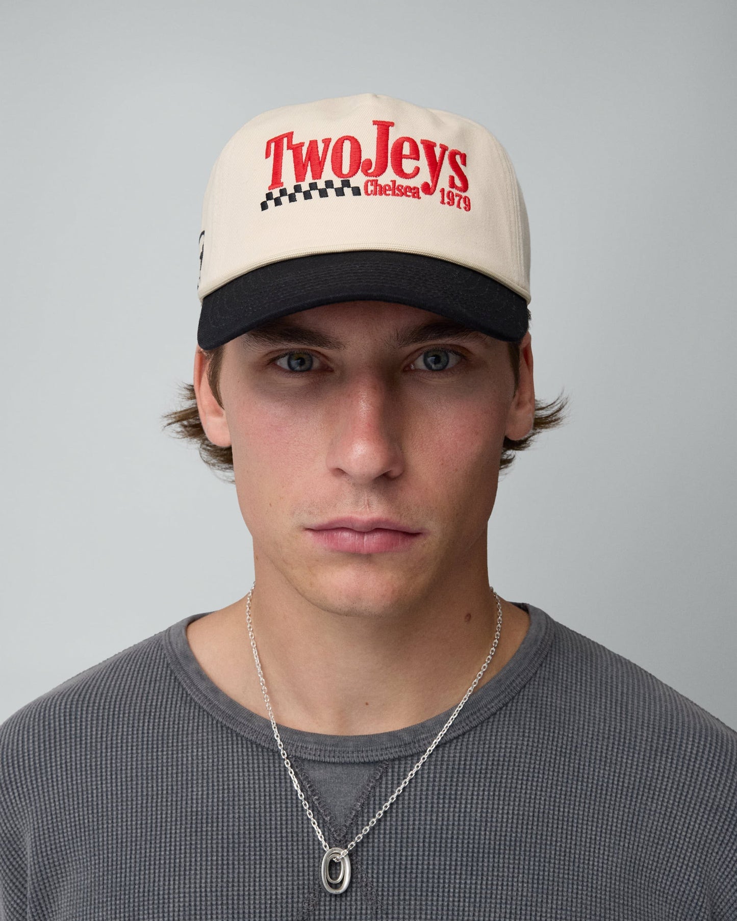 TwoJeys Twojeys Racing Cap — Cream/Black