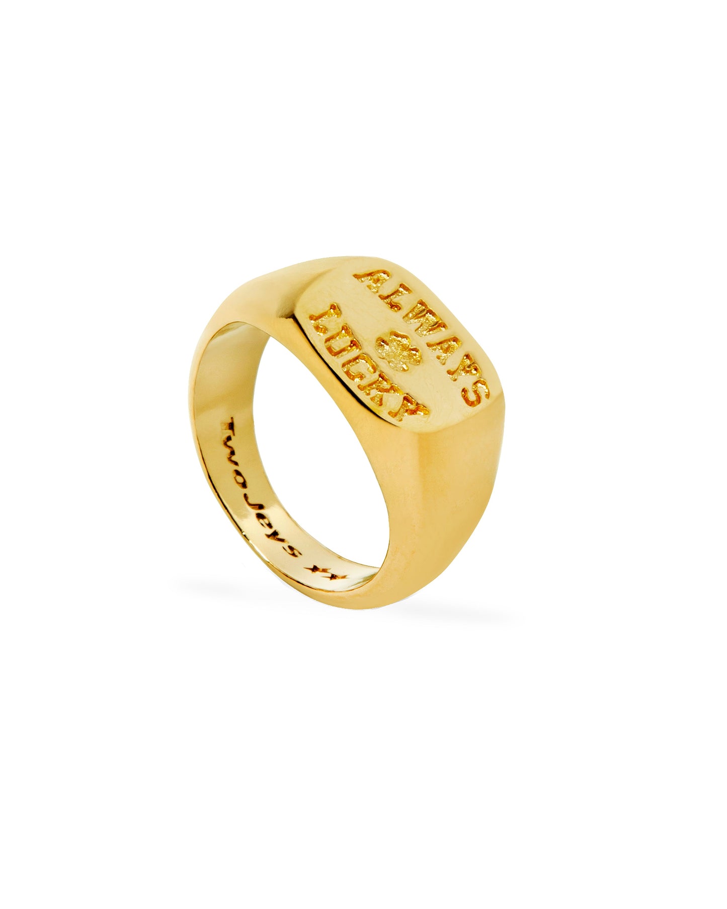 TwoJeys Always lucky Signet Gold