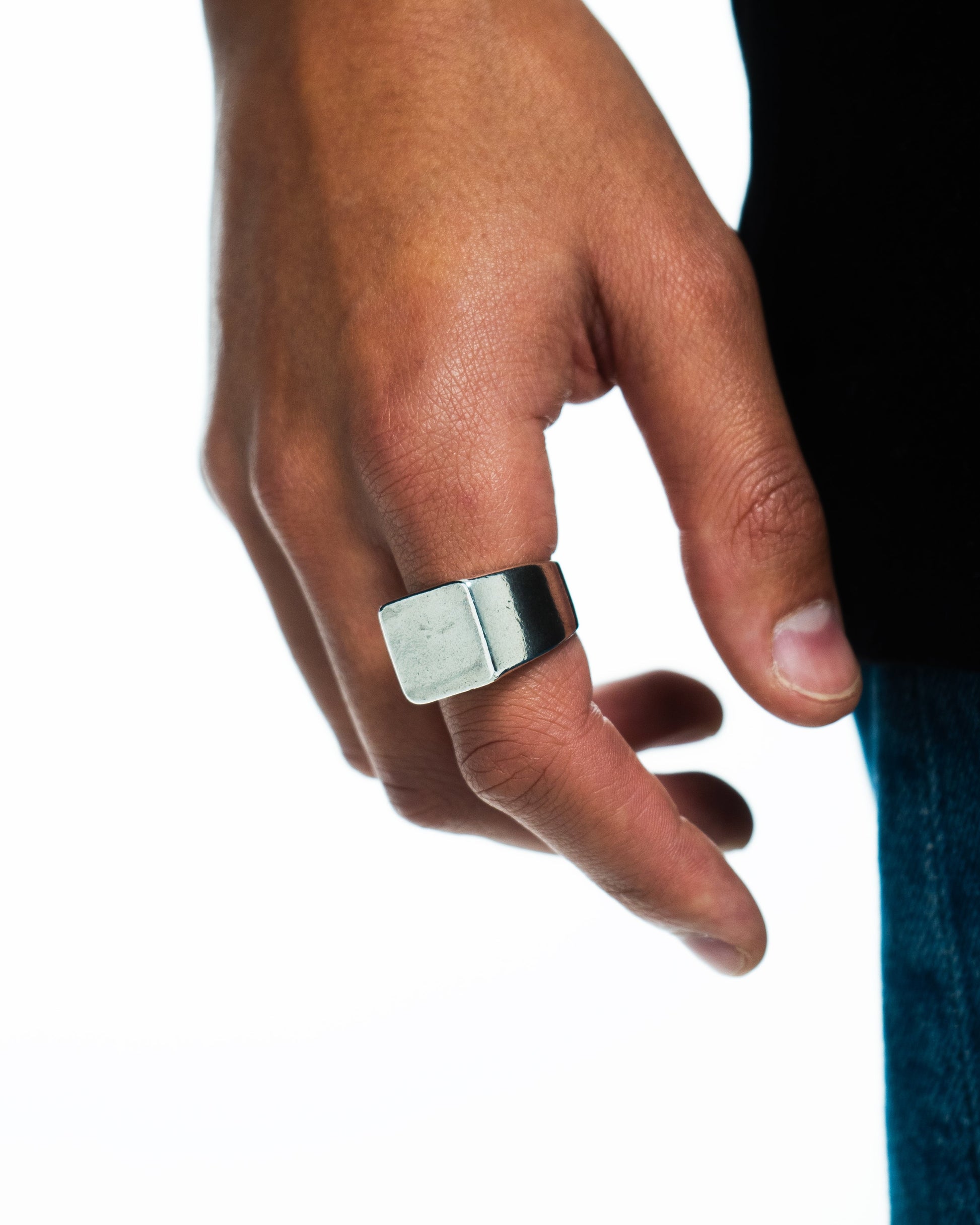 TwoJeys Squared Ring Silver