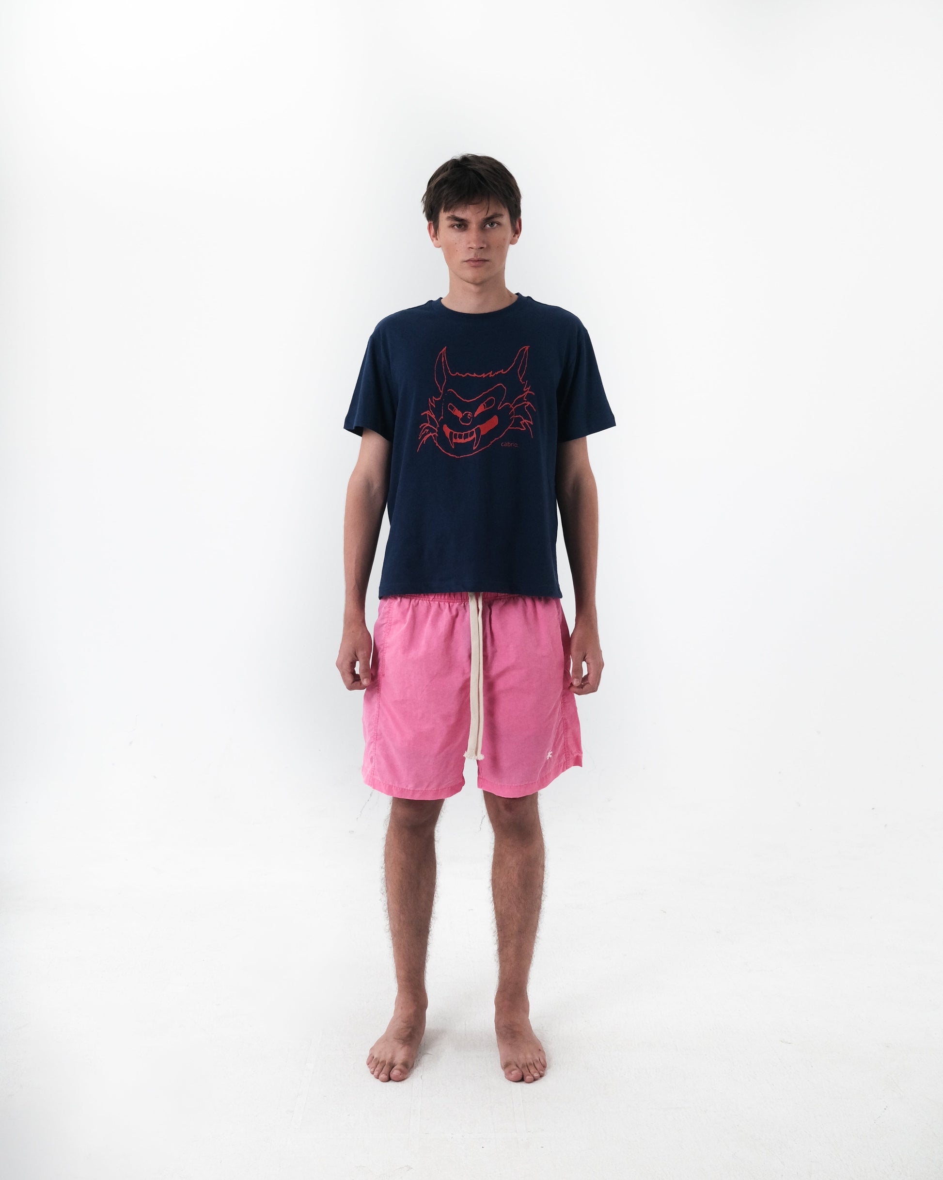 Cabrio Da Cat Tee Navy - look