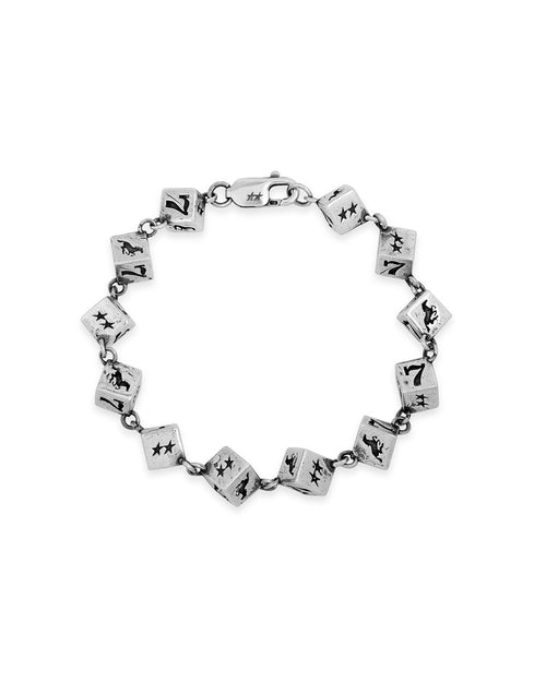 TwoJeys Dice Bracelet — Silver