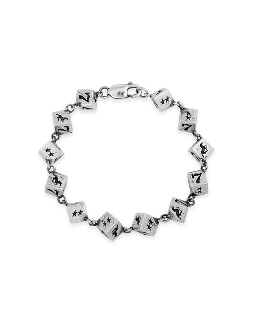 TwoJeys Dice Bracelet — Silver