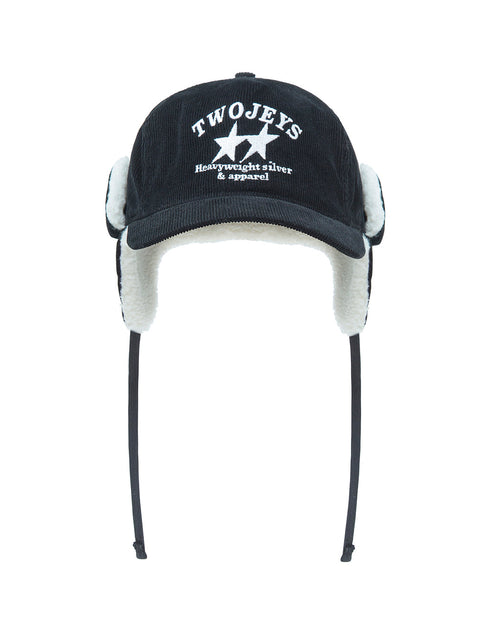 TwoJeys Heavy Silver Black Earflap
