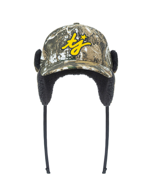 TwoJeys TJ Initials Camo Earflap