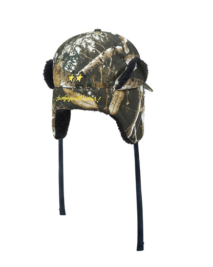 TwoJeys TJ Initials Camo Earflap