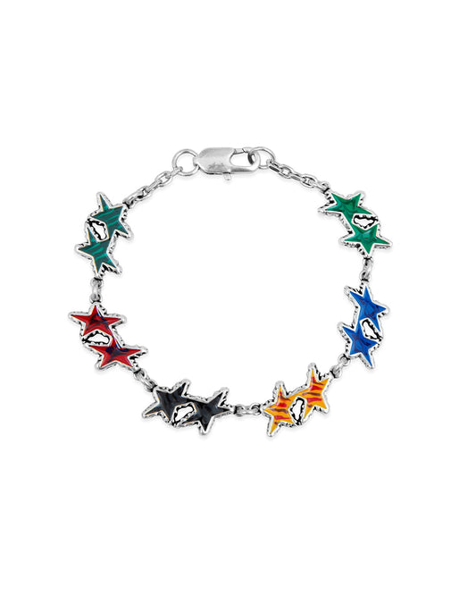 TwoJeys New Melted Stars Bracelet Silver