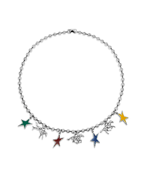 TwoJeys Necklace Horse & Stars ball