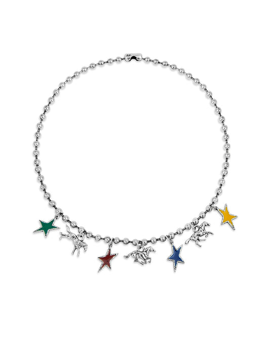 TwoJeys Necklace Horse & Stars ball