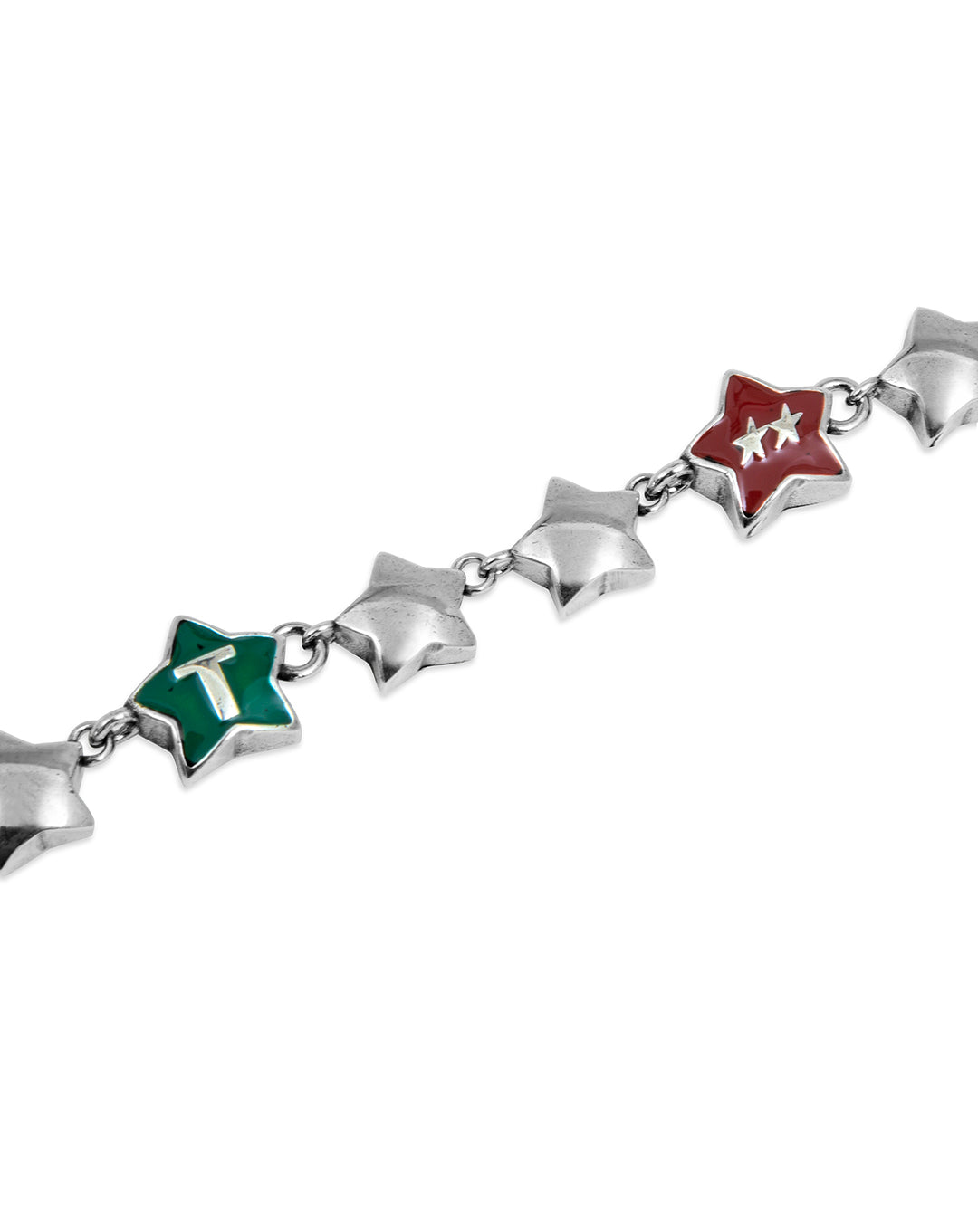 TwoJeys Color Stars Bracelet Silver
