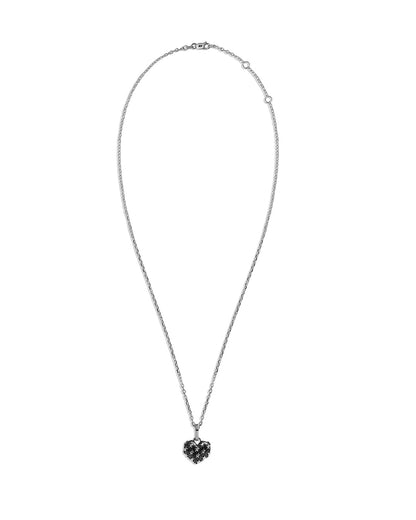 TwoJeys All-over Heart Necklace — Silver