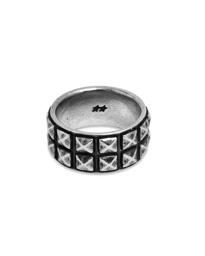 TwoJeys Double Studded Ring — Silver
