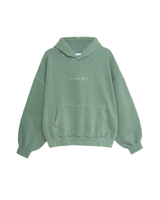 TwoJeys Pigment Dyed Green Icon Hoodie
