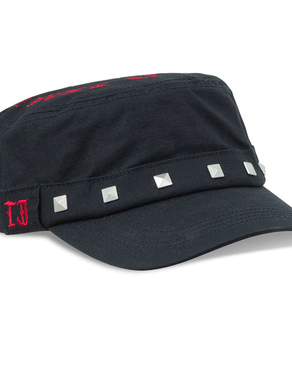 TwoJeys Studded Black Guerrilla Cap