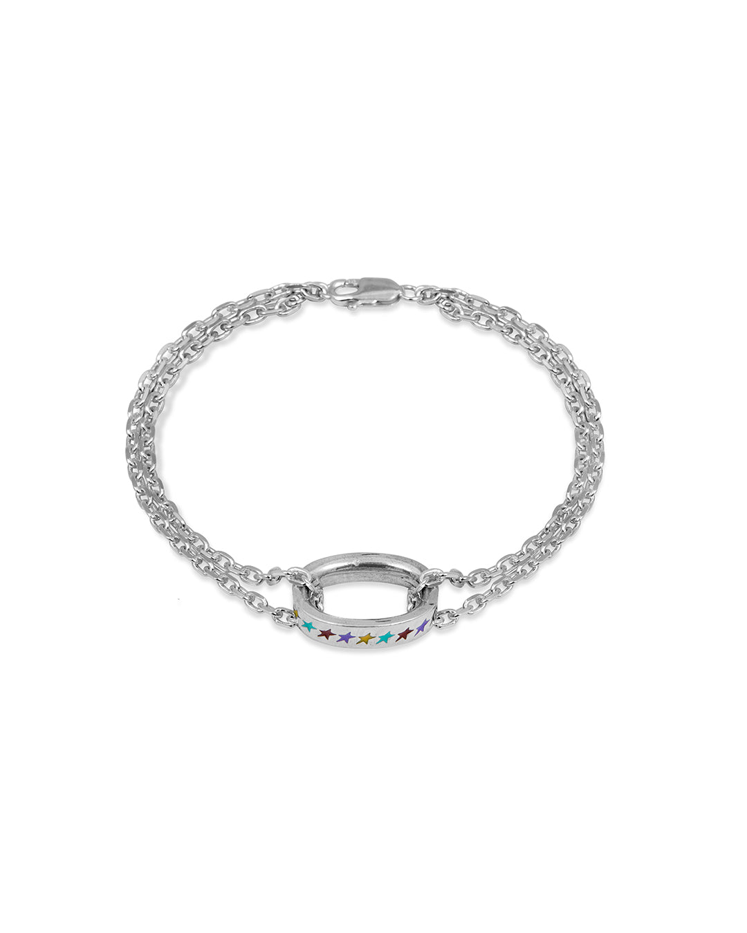 TwoJeys Enameled Multicolor Link Bracelet