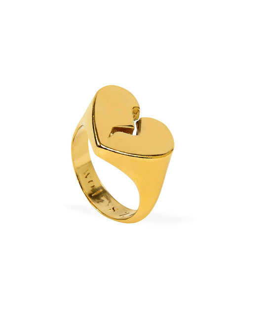 TwoJeys Broken Heart Ring Gold