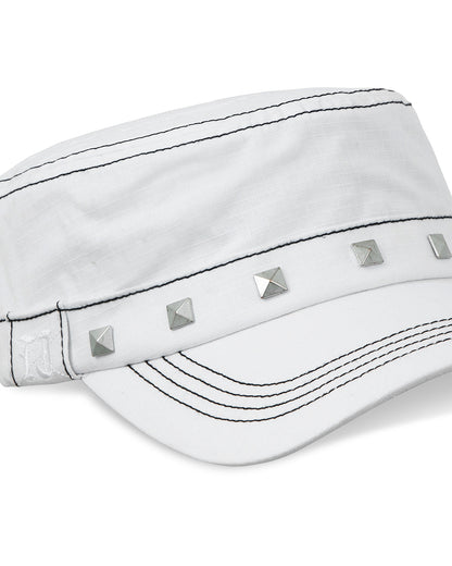 TwoJeys Studded White Guerrilla Cap