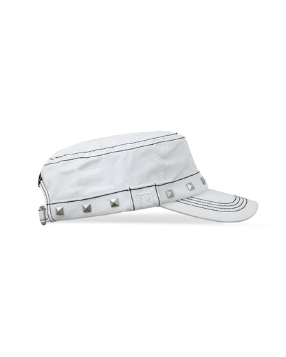 TwoJeys Studded White Guerrilla Cap