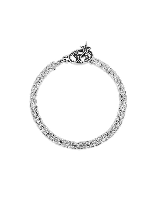 TwoJeys Icon Double Chain Bracelet Silver
