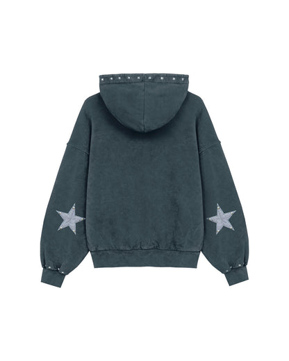 TwoJeys Studded Zipper Black