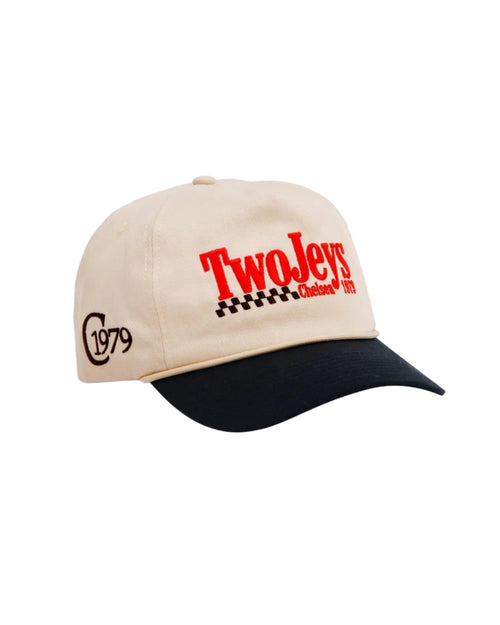TwoJeys Twojeys Racing Cap — Cream/Black