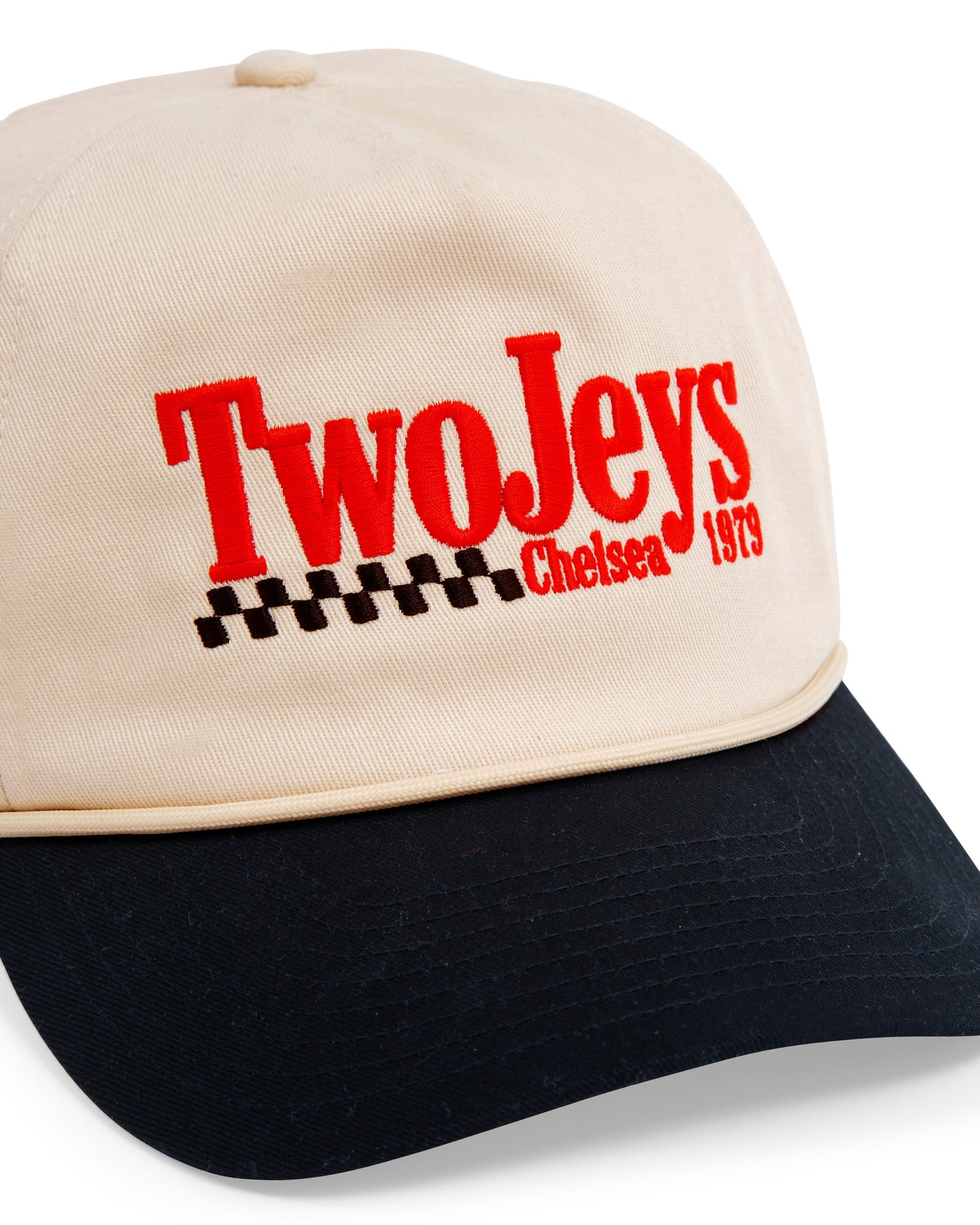 TwoJeys Twojeys Racing Cap — Cream/Black