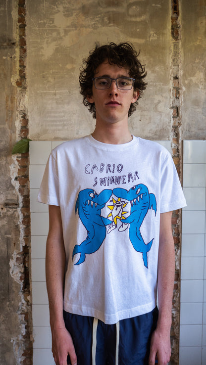 Cabrio Sharks Tee White - look