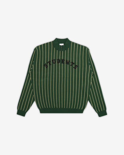 Students Golf Atwater Knit Q-Zip Sweater - Pine front